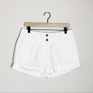Anne Taylor Loft White Linen Shorts | Size 6